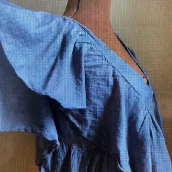 Blue Women's Blouse - Picture 3 of 3
